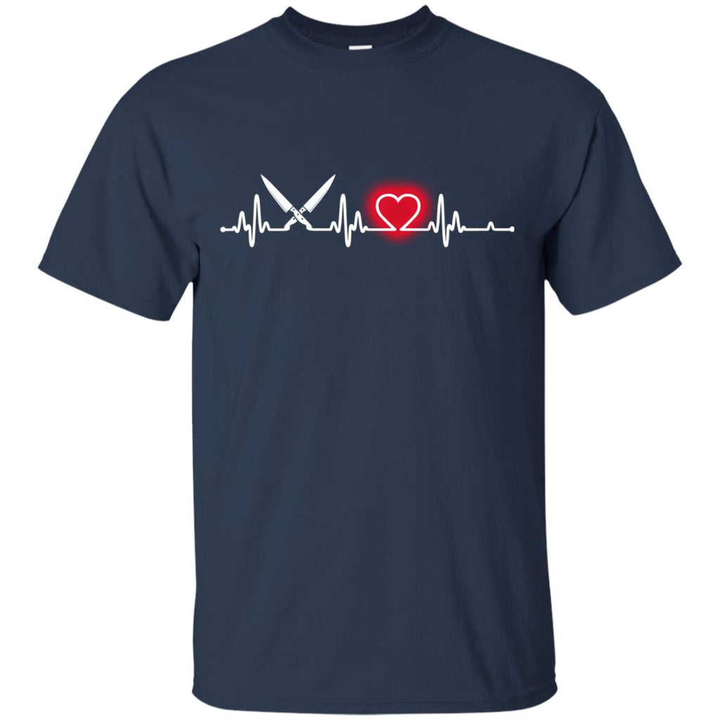 Heart Beat Red Chef Tshirt for Lover