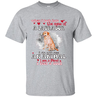 Nice Labrador TShirt When I Look Into The Eyes Of A Labrador