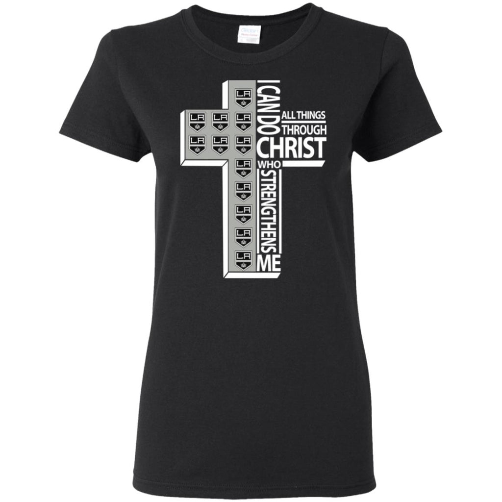Gorgeous I Can Do All Things Through Christ Los Angeles Kings T Shirts