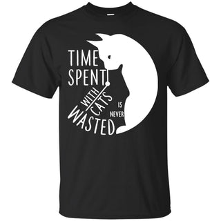 Time Spent With Cat Is Never Wasted Kitten Tshirt For Lover