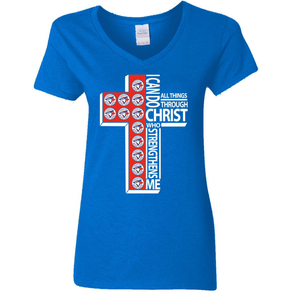 Gorgeous I Can Do All Things Through Christ Toronto Blue Jays T Shirts