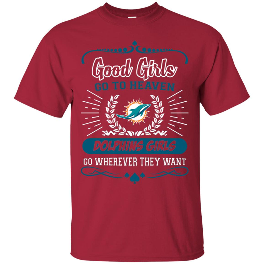 Good Girls Go To Heaven Miami Dolphins Girls T Shirts – Vota Color