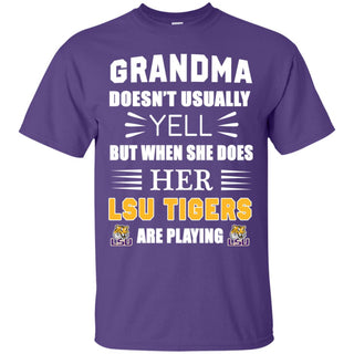 Cool Grandma Doesn't Usually Yell She Does Her LSU Tigers Tshirt