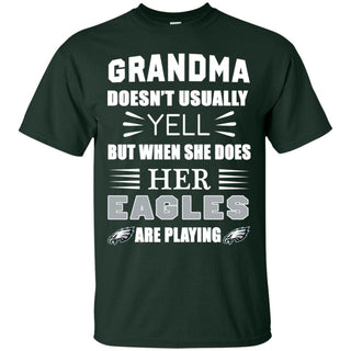 Grandma Doesn't Usually Yell She Does Her Philadelphia Eagles Tshirt