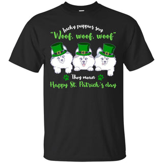 Husky Tshirt What Lucky Puppies Say St. Patrick's Day Siberian Dog Gift