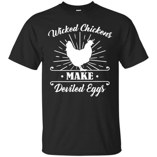 Wicked Chickens Tee Shirt For Farmer With Farm Living Lover