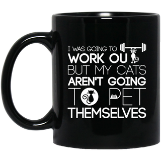 Nice Cat Mugs - I Was Going To Workout, is a cool gift for friends