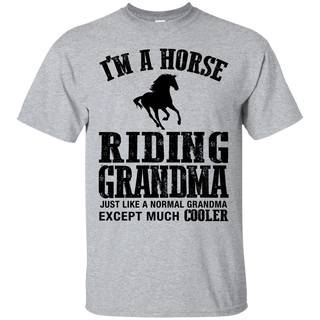 I'm A Horse Riding Grandma Black Horse Tshirt for equestrian lady gift