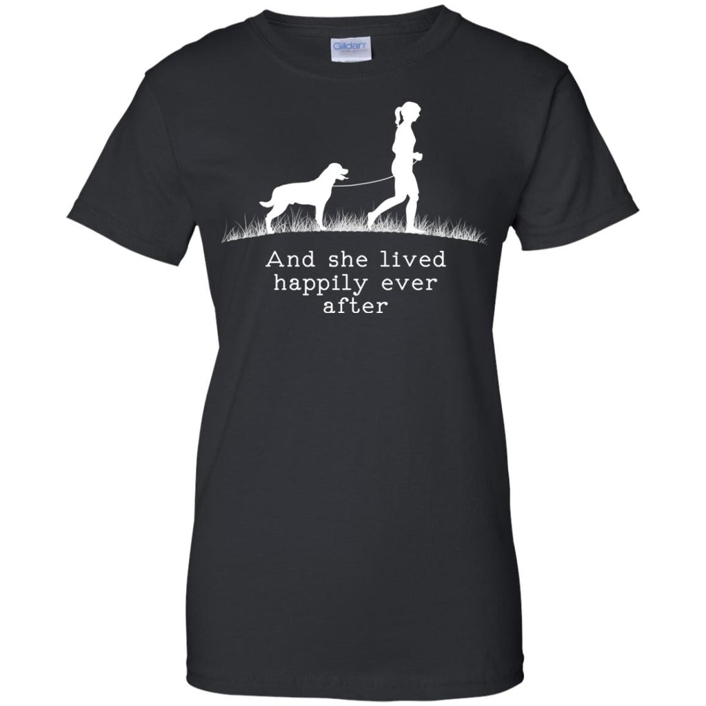 Rottweiler And She Lived Happily Dog Tshirt