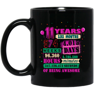 11th Birthday With Countdown And Being Awesome Mug