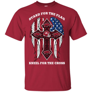 Stand For The Flag Kneel For The Cross Arkansas Razorbacks Tshirt