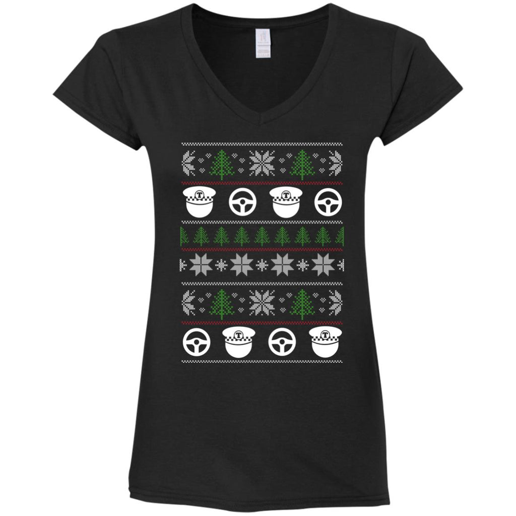 Ugly Sweater Bus Driver Symbol Tee Shirt Gift