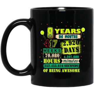 8th Birthday With Countdown And Being Awesome Mug
