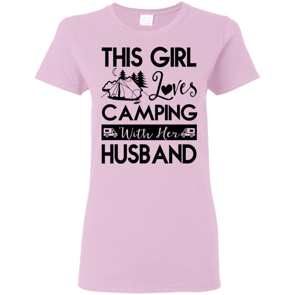 This Girl Loves Camping With Her Husband Gift Tee Shirt