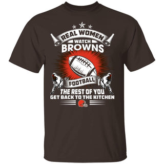 Real Women Watch Cleveland Browns Gift T Shirt