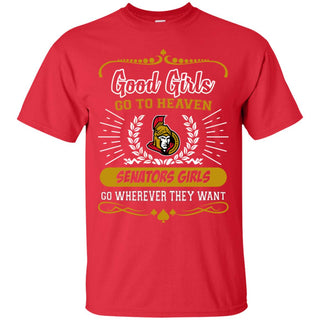 Good Girls Go To Heaven Ottawa Senators Girls Tshirt For Fans