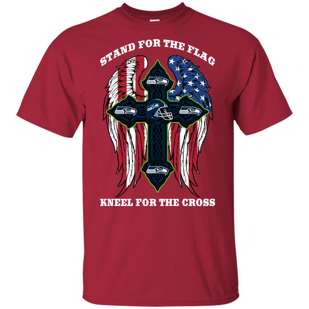 Stand For The Flag Kneel For The Cross Seattle Seahawks Tshirt