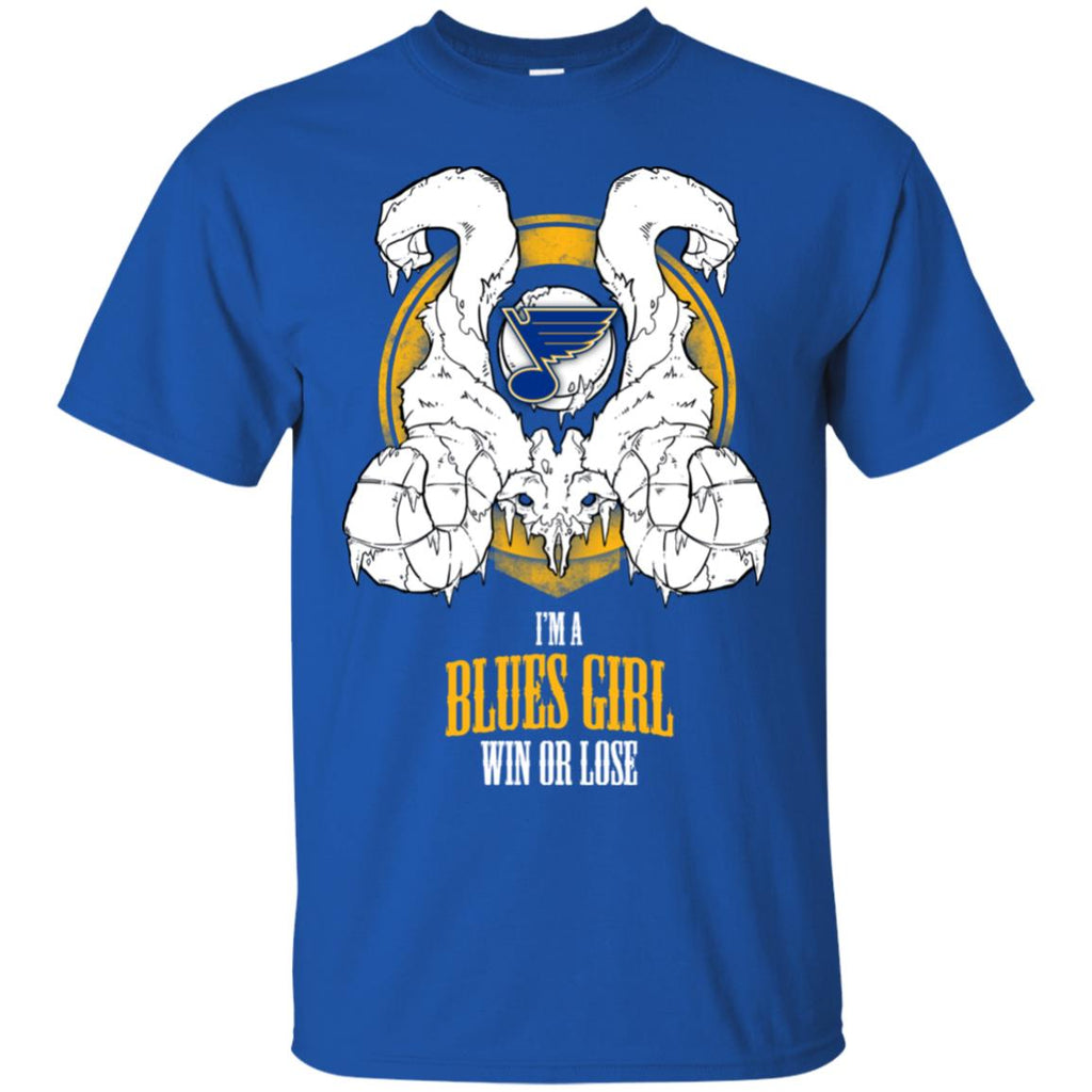 St. Louis Blues Girl Win Or Lose Tee Shirt Halloween Gift