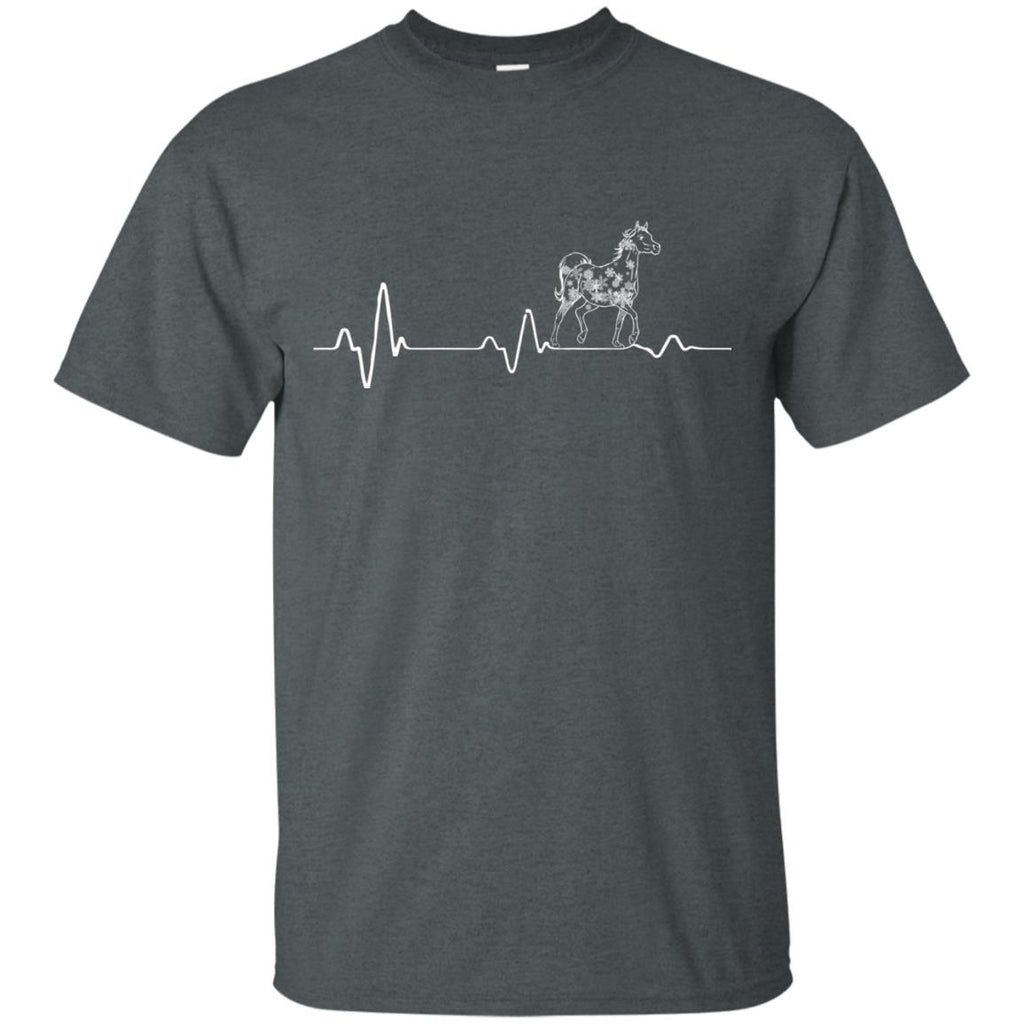Heart Beat Christmas Noel Style Horse Tshirt For Equestrian Lover