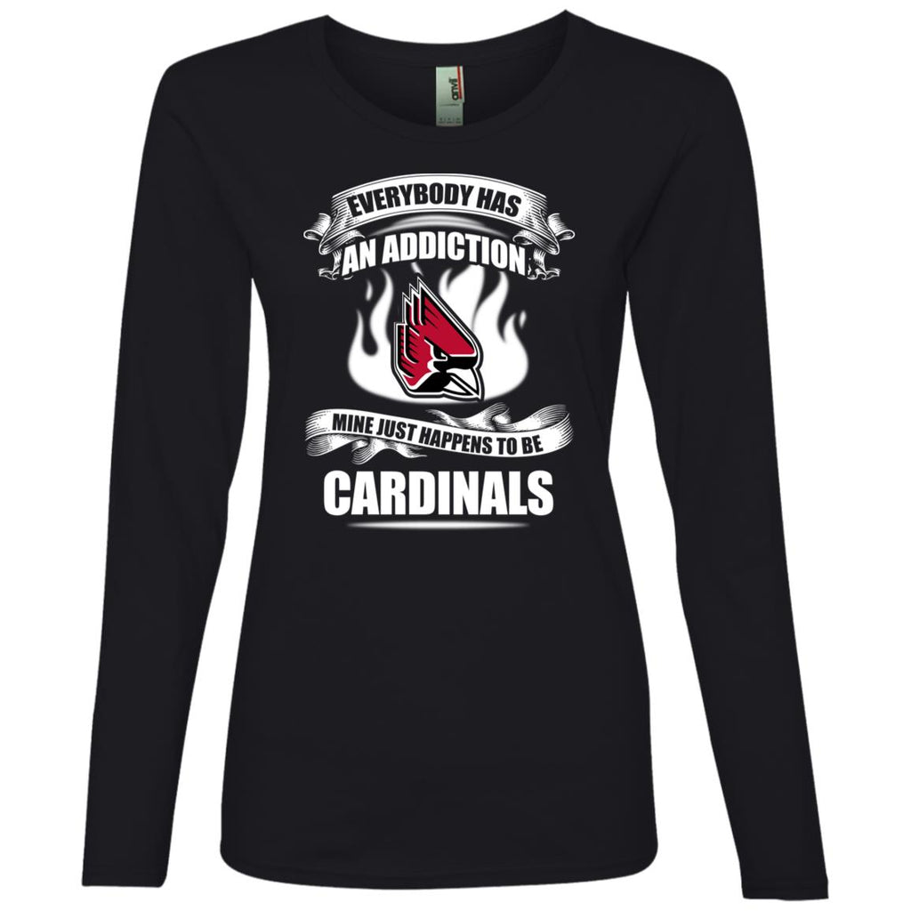 Everybody Has An Addiction Mine Just Happens To Be Ball State Cardinals Tshirt