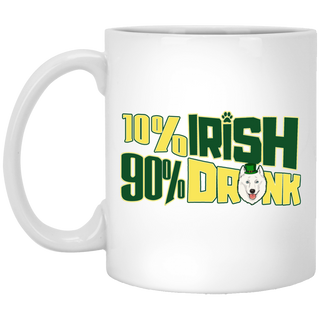 Nice Samoyed Mugs - 10% Irish 90% Drunk is an awesome gift