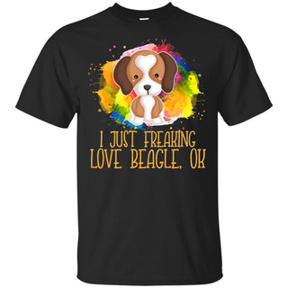 Watercolor I Just Freaking Love Beagle T Shirt For Lover