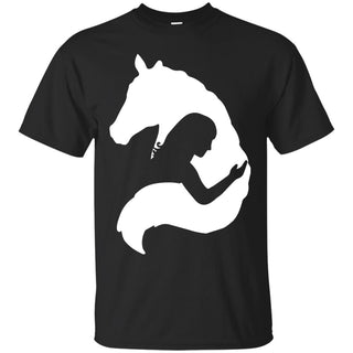 Hugging - Horse Tee Shirt For Equestrian Girl