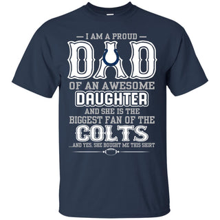 Proud Of Dad with Daughter Indianapolis Colts Tshirt For Fan