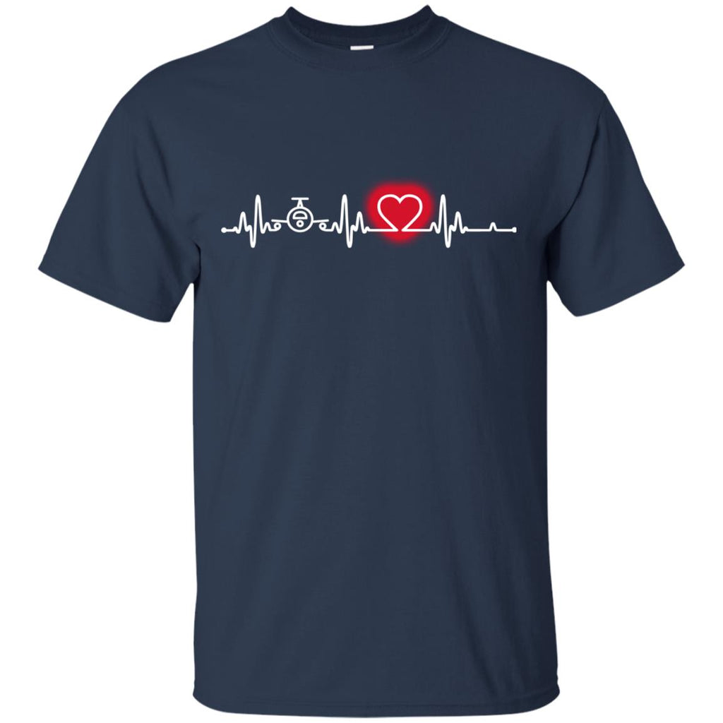 Heart Beat Red Pilot Tshirt For Lover