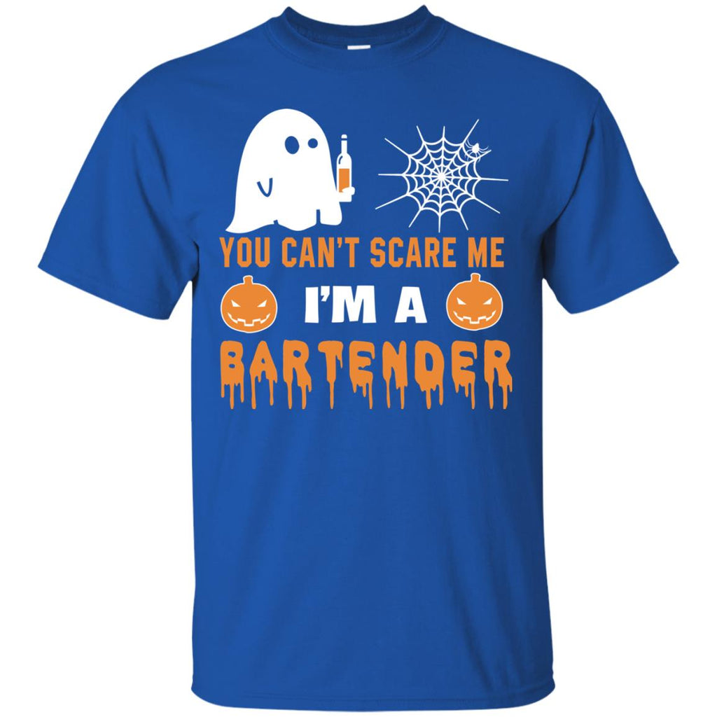 You Can't Scare Me Bartender Halloween Tee Shirt Gift