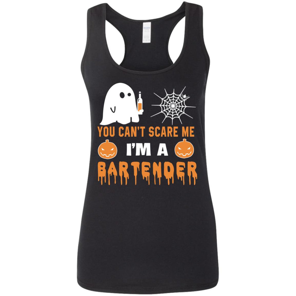 You Can't Scare Me Bartender Halloween Tee Shirt Gift