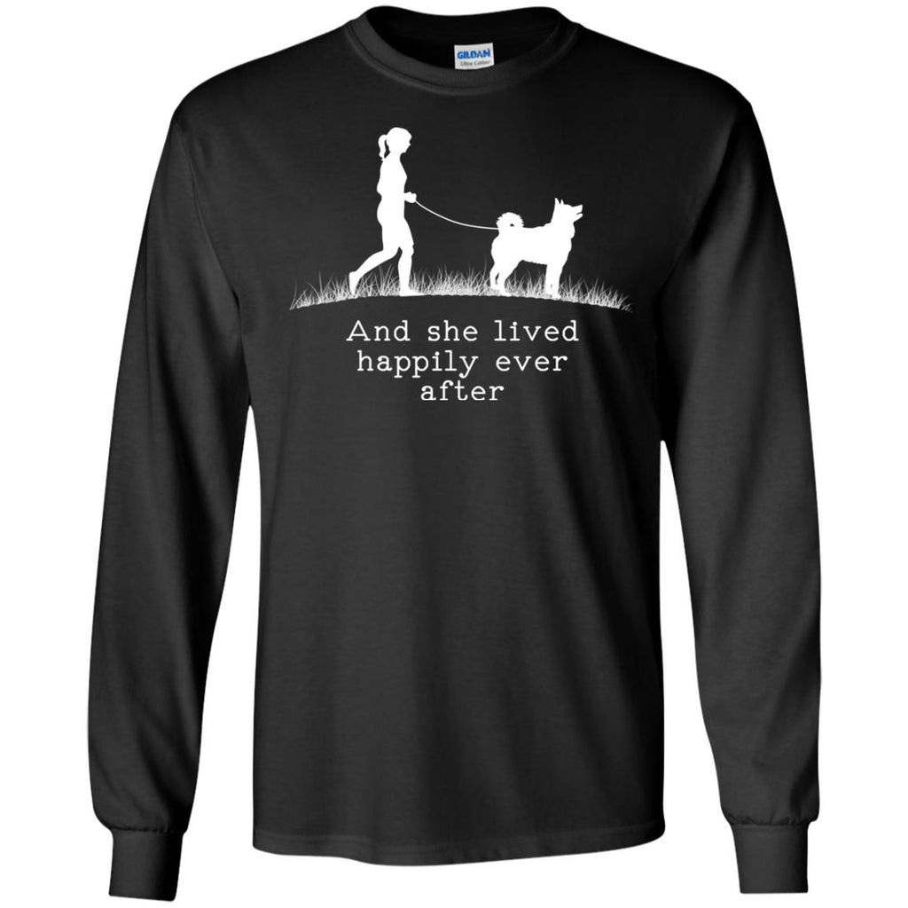 Siberian Husky And She Lived Happily Ever After Dog Tshirt For Lover