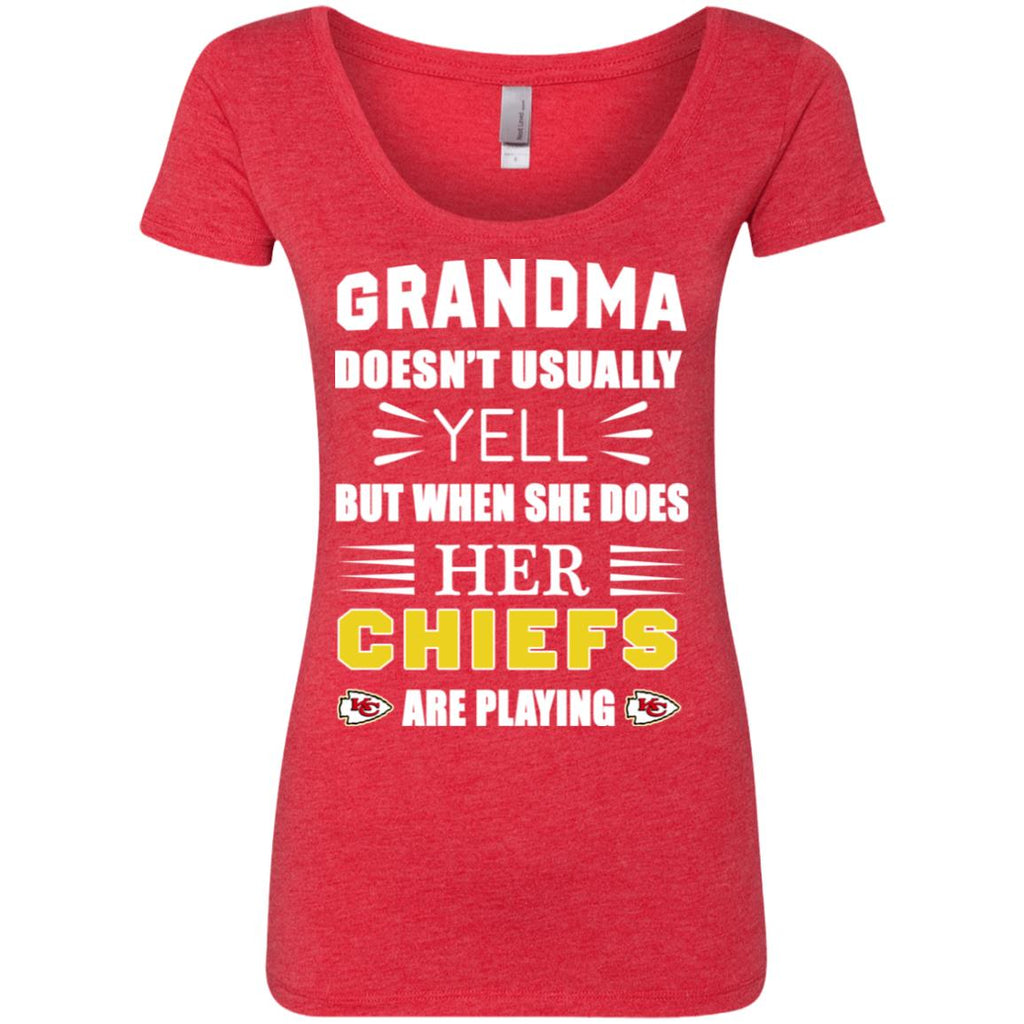 Grandma Doesn't Usually Yell She Does Her Kansas City Chiefs Tshirt ...