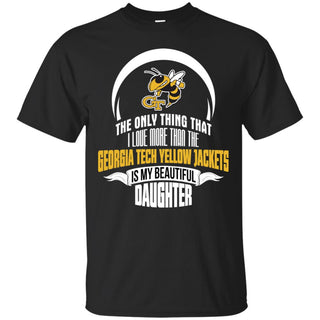 The Only Thing Dad Loves His Daughter Fan Georgia Tech Yellow Jackets Tshirt