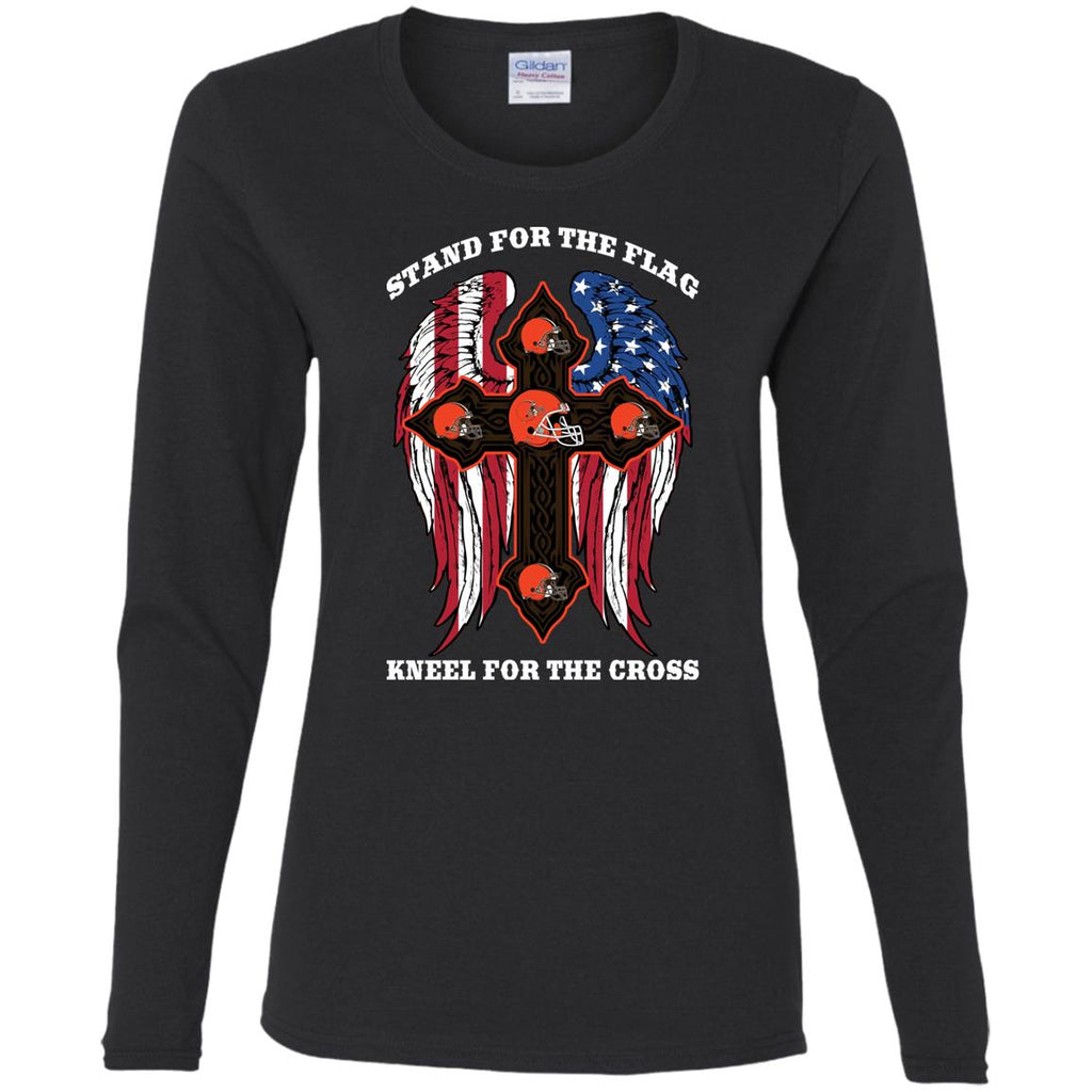 Stand For The Flag Kneel For The Cross Cleveland Browns Tshirt