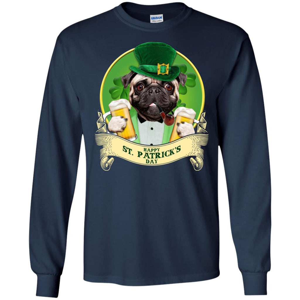 Funny Pug Tshirt Happy St Patrick's Day Pugy Dog Gift St. Patrick's Day