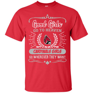Good Girls Go To Heaven Ball State Cardinals Girls Tshirt For Fans