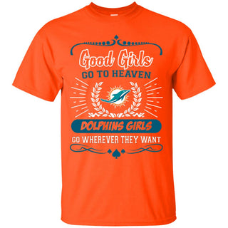 Good Girls Go To Heaven Miami Dolphins Girls T Shirts