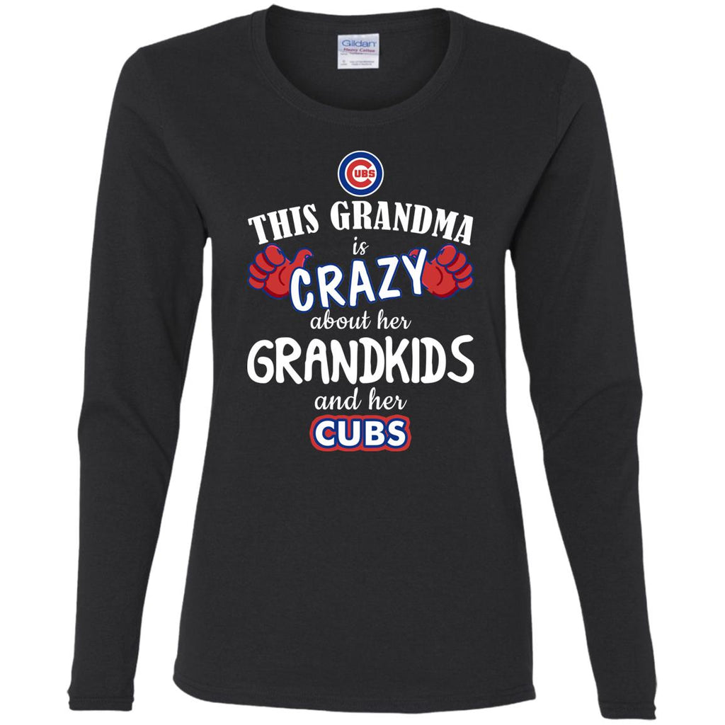 Funny This Grandma Is Crazy About Her Grandkids And Her Cubs T Shirts