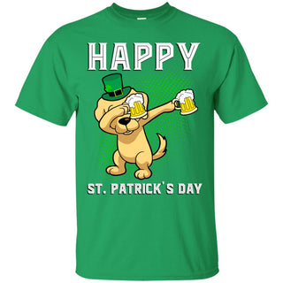 Labrador Dabbing With Beers Cheer Holiday St. Patrick's Day Tshirt For Lover