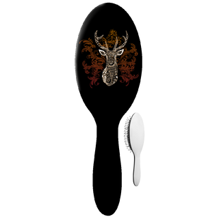 Deer Zentangle Style Hair Brushes