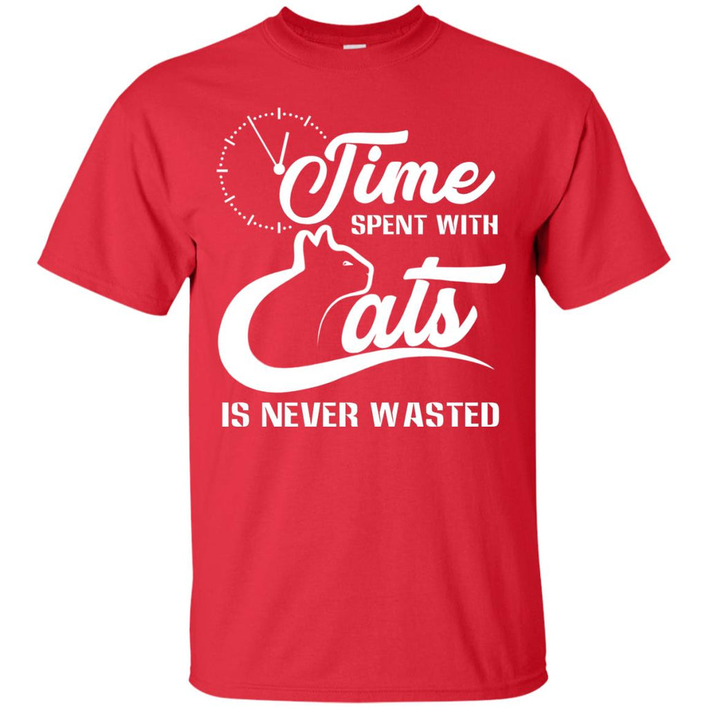 Time spent with cat is never wasted kitten tee shirt for lover