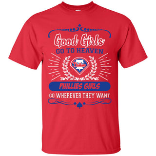 Good Girls Go To Heaven Philadelphia Phillies Girls Tshirt For Fans