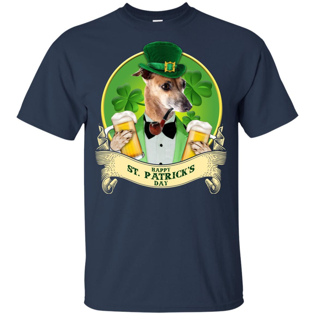 Funny Hound Dog Tshirt Happy St Patrick's Day Greyhound Gift