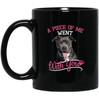 A Piece Of Me Went With You Pitbull Mugs