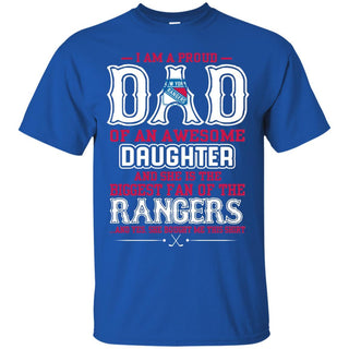 Proud Of Dad with Daughter New York Rangers Tshirt For Fan