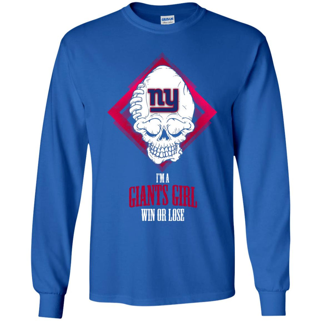 New York Giants Girl Win Or Lose Tee Shirt Halloween Gift