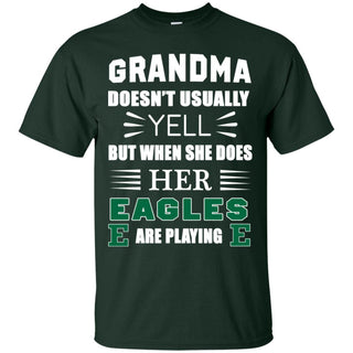 Cool Grandma Doesn't Usually Yell She Does Her Eastern Michigan Eagles Tshirt