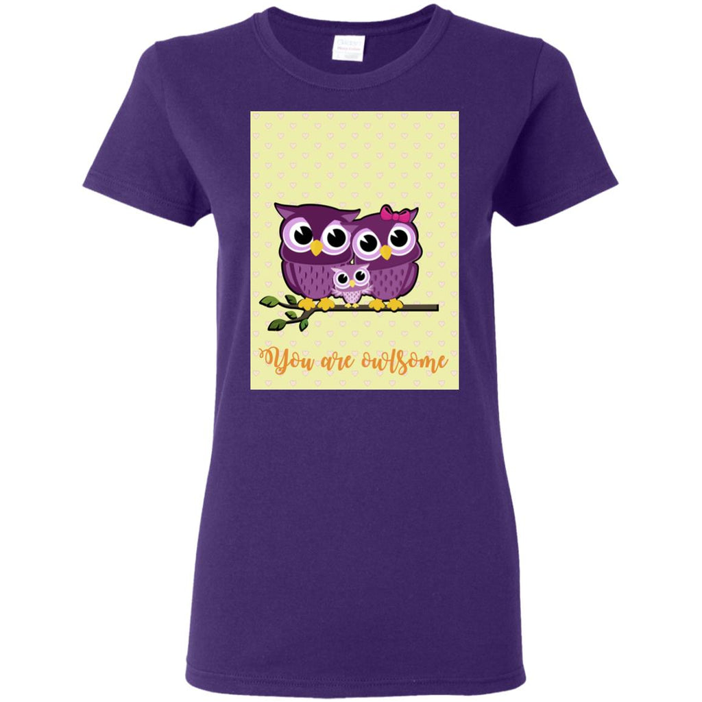Yellow You Are Owlsome Cute  Owl Gift Tee Shirt