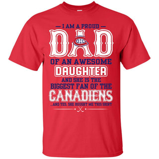 Proud Of Dad with Daughter Montreal Canadiens Tshirt For Fan